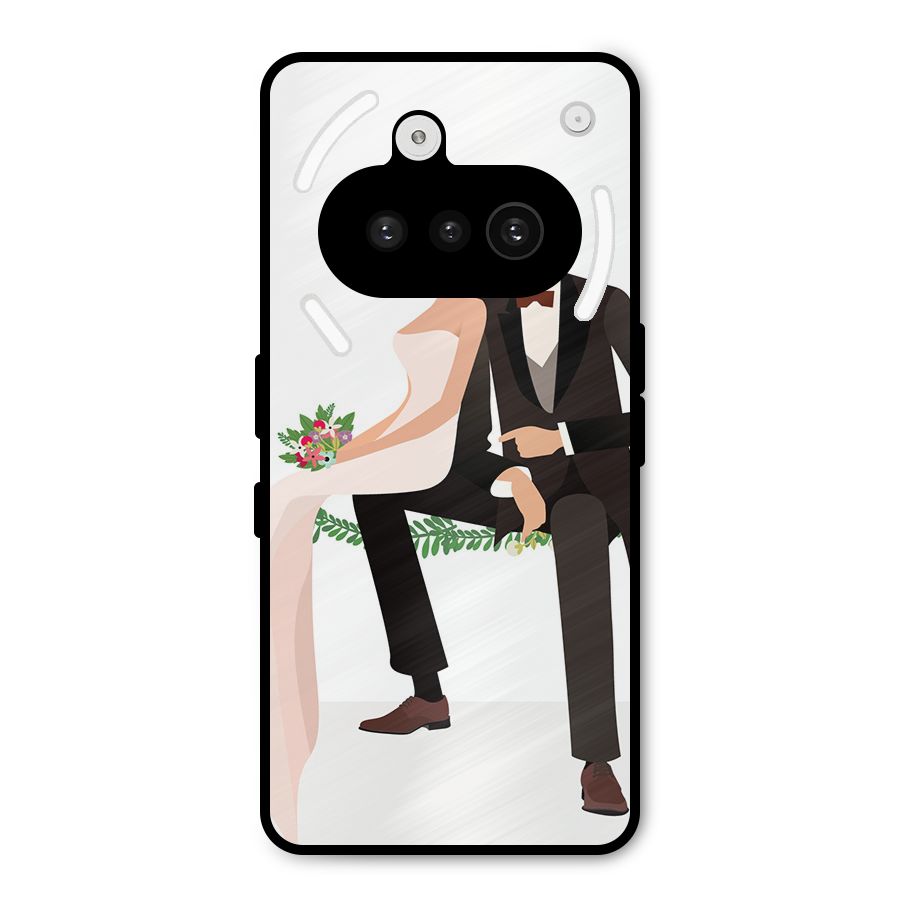 Wedding Couple Metal Back Case for Nothing Phone 3a