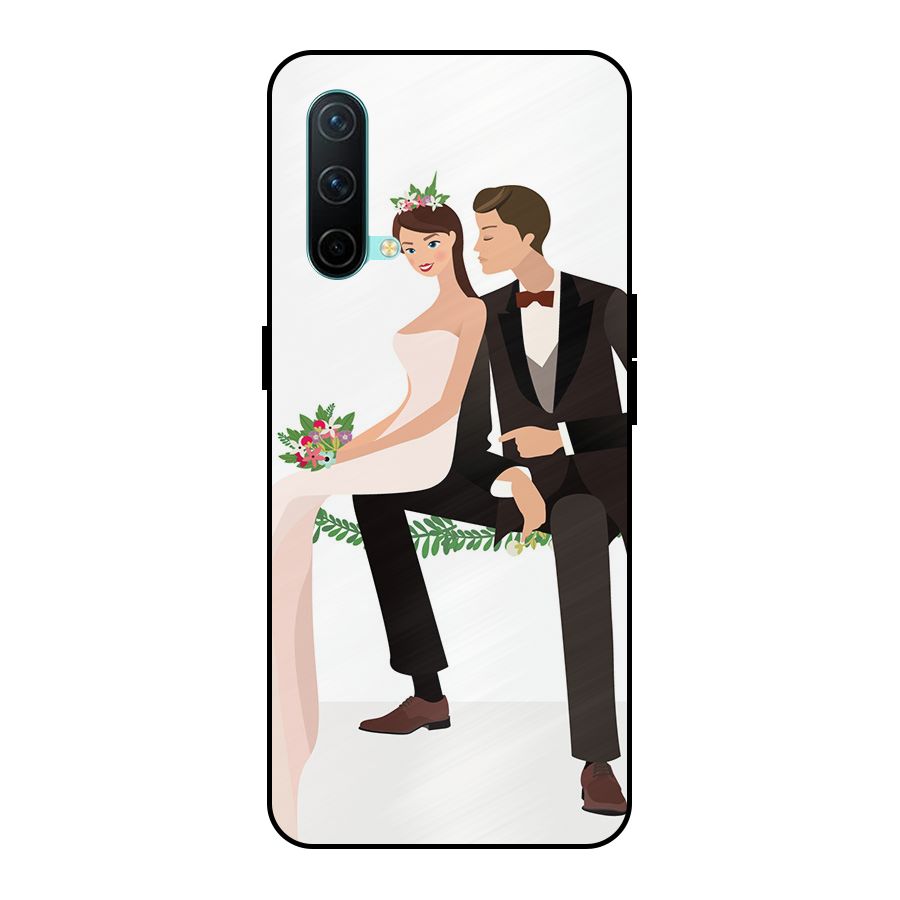 Wedding Couple Metal Back Case for OnePlus Nord CE 5G