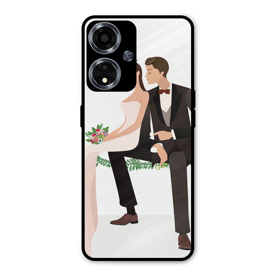Wedding Couple Metal Back Case for Oppo A59