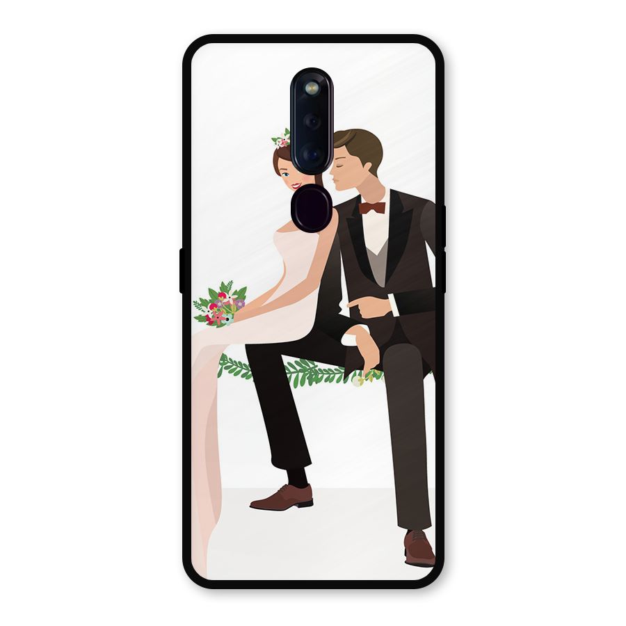 Wedding Couple Metal Back Case for Oppo F11 Pro
