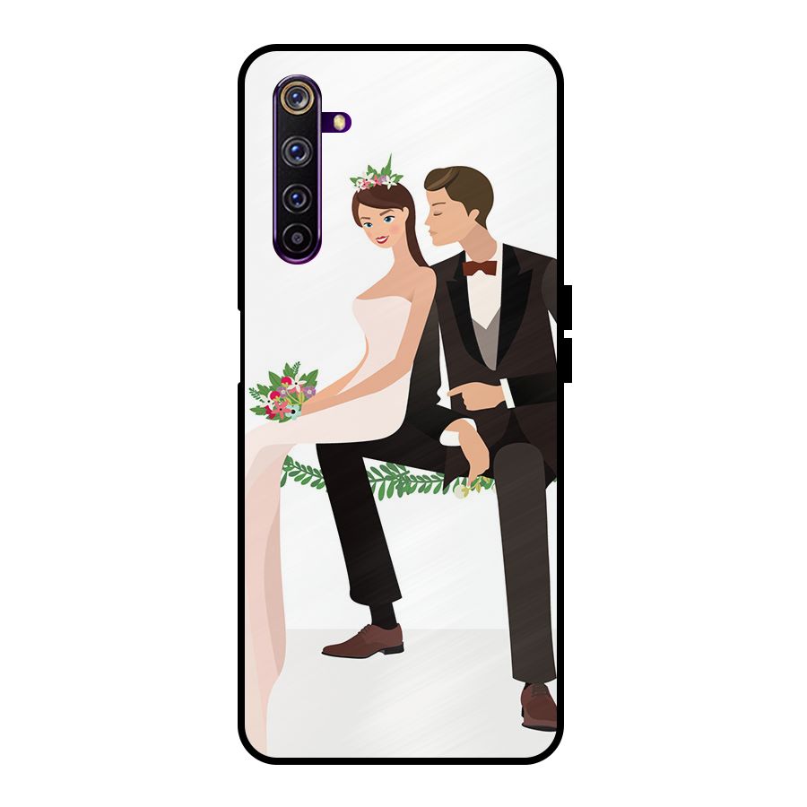 Wedding Couple Metal Back Case for Realme 6 Pro