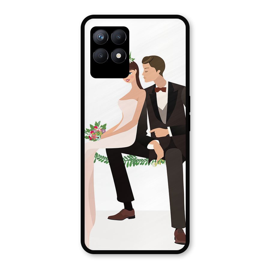 Wedding Couple Metal Back Case for Realme Narzo 50