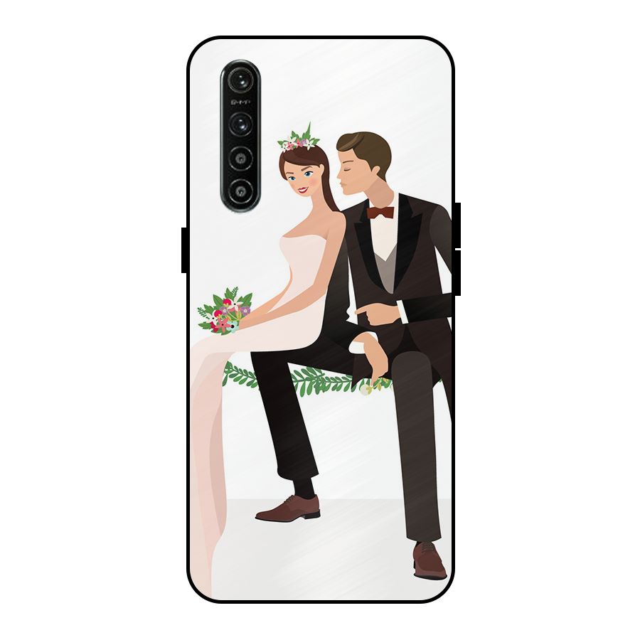 Wedding Couple Metal Back Case for Realme XT