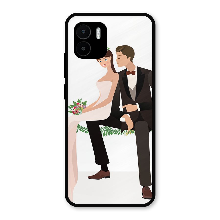 Wedding Couple Metal Back Case for Redmi A2