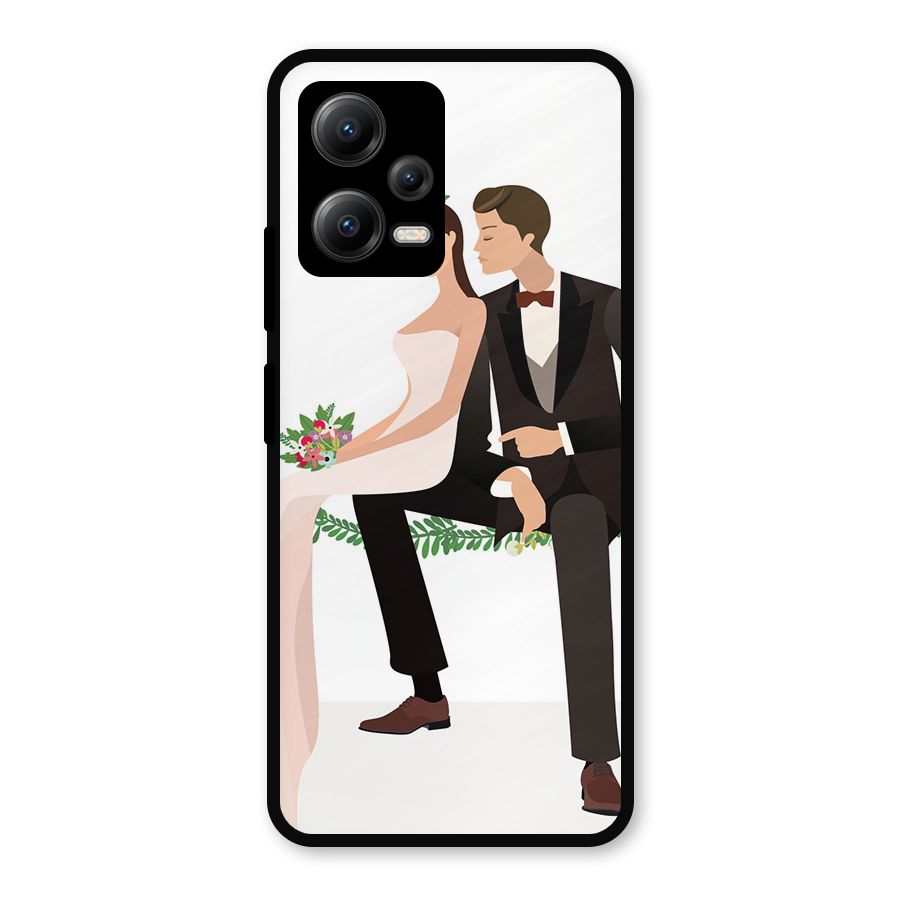 Wedding Couple Metal Back Case for Redmi Note 12 5G