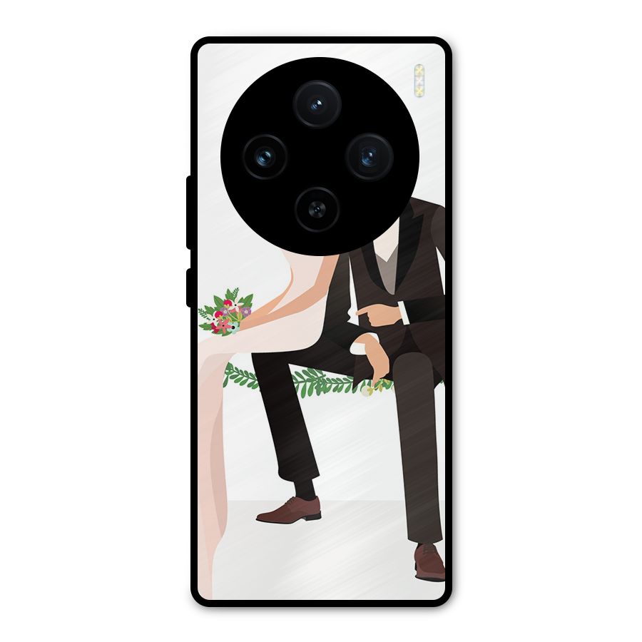 Wedding Couple Metal Back Case for Vivo X100