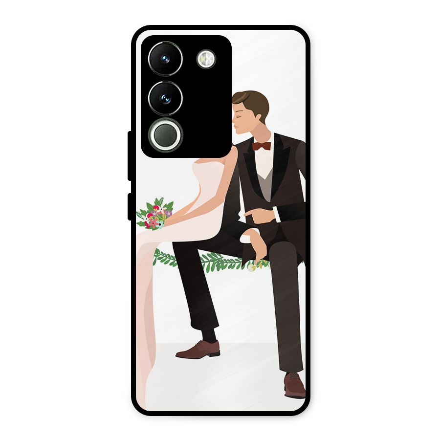 Wedding Couple Metal Back Case for Vivo Y200