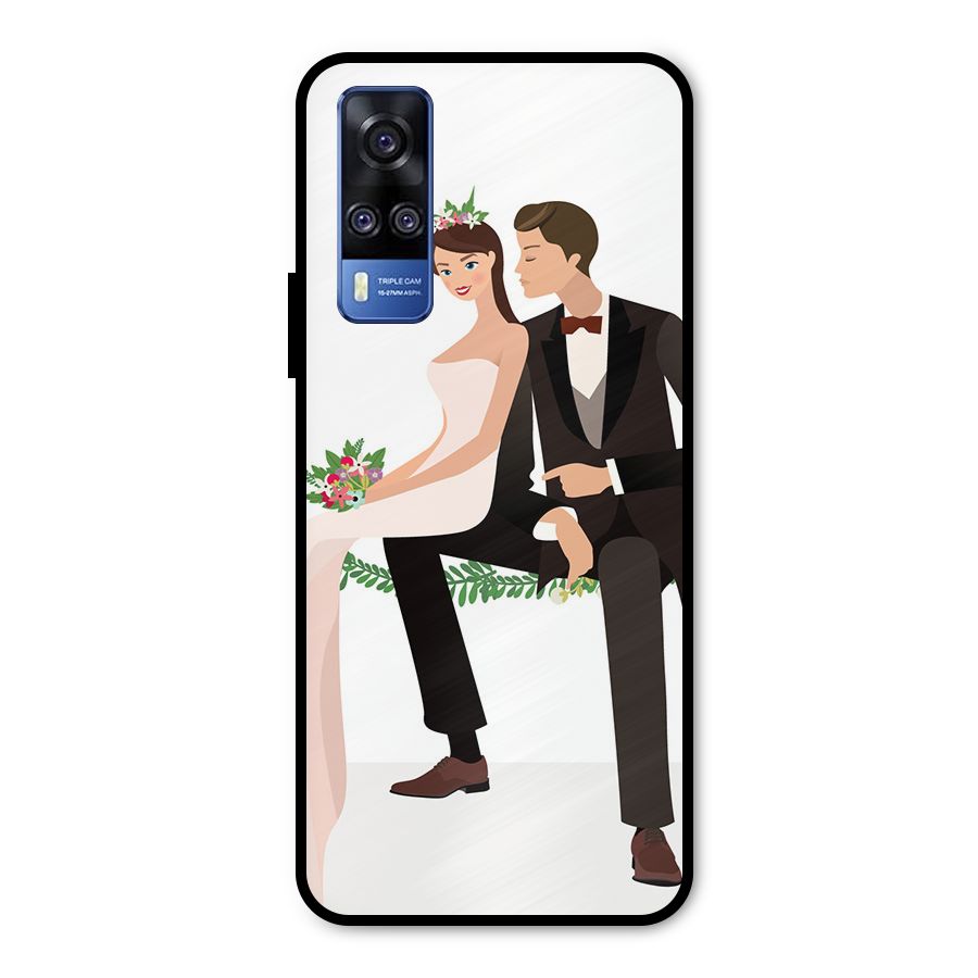 Wedding Couple Metal Back Case for Vivo Y31