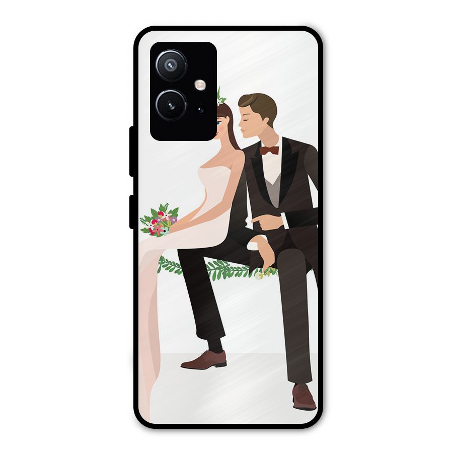 Wedding Couple Metal Back Case for Vivo Y75 5G