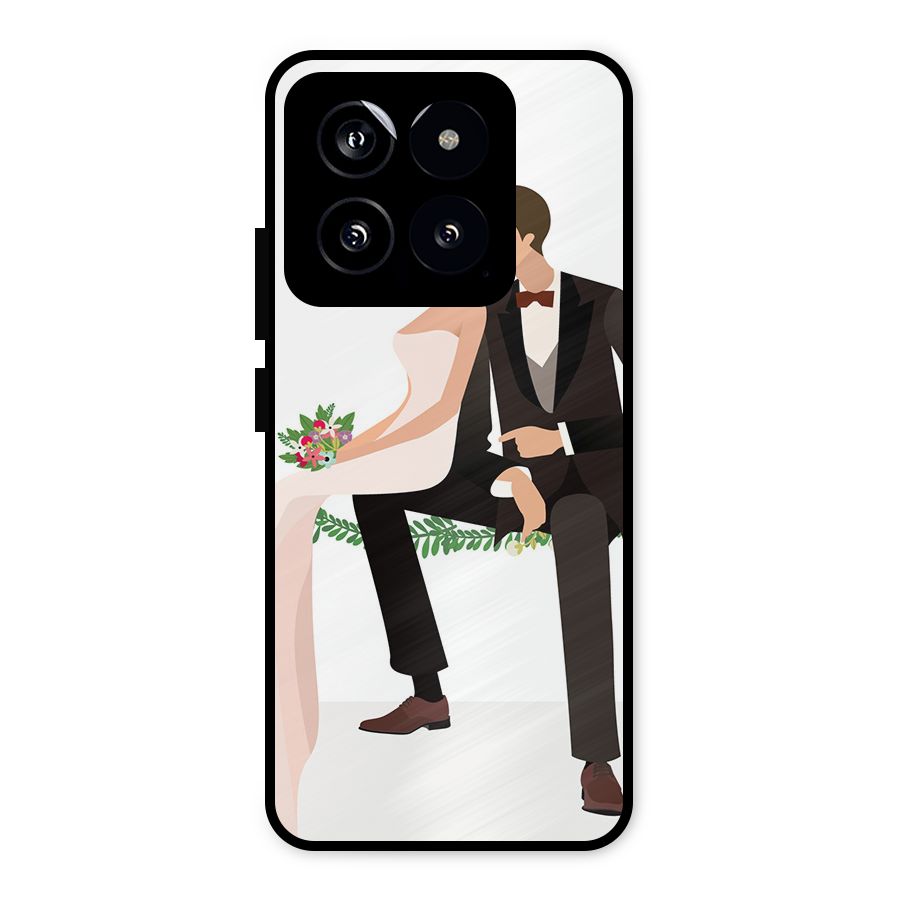 Wedding Couple Metal Back Case for Xiaomi 14