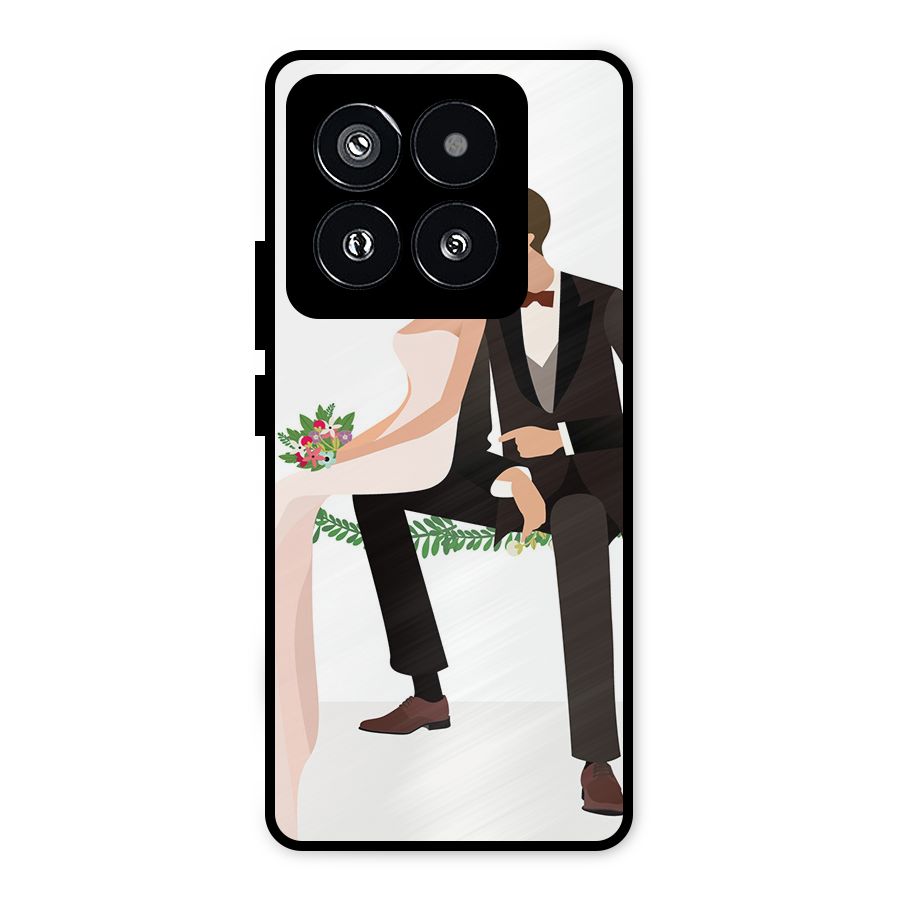 Wedding Couple Metal Back Case for Xiaomi 14 Pro