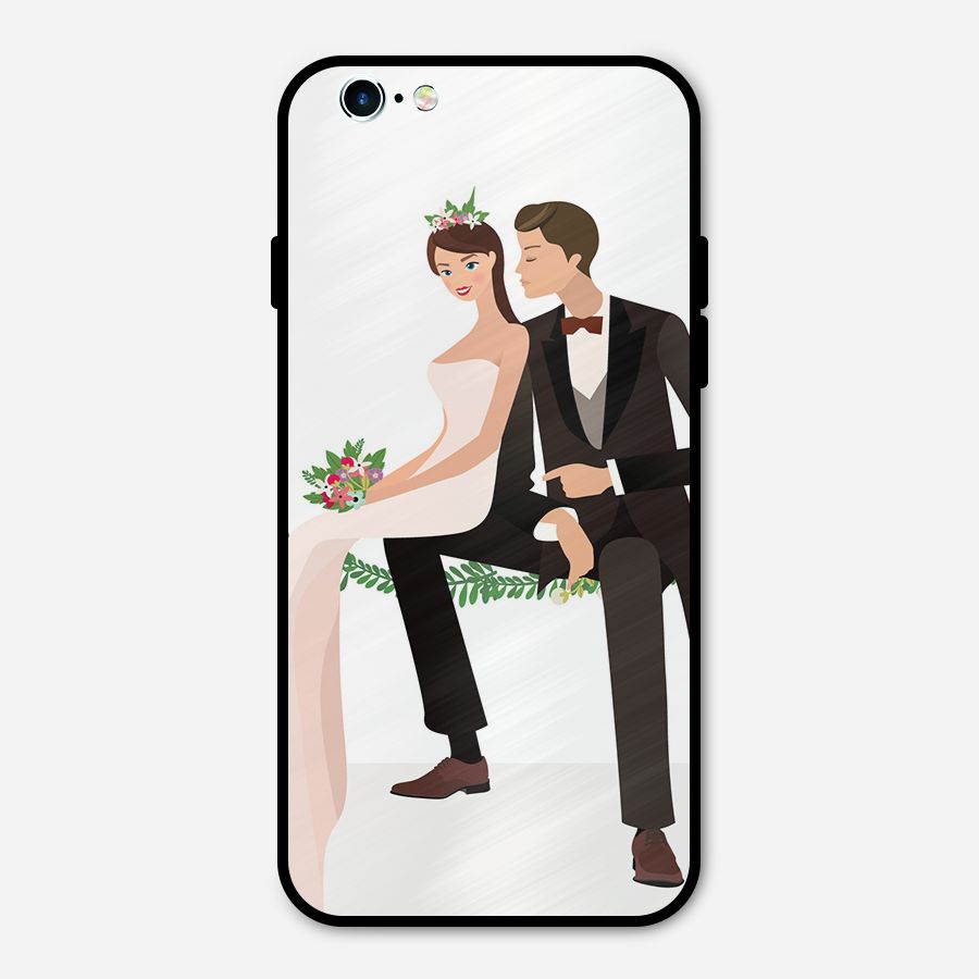 Wedding Couple Metal Back Case for iPhone 6 6s