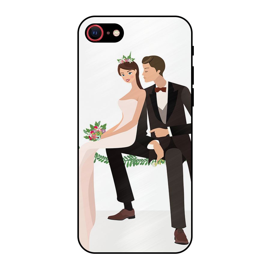 Wedding Couple Metal Back Case for iPhone 7