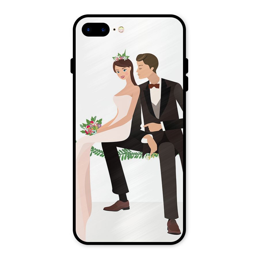 Wedding Couple Metal Back Case for iPhone 7 Plus