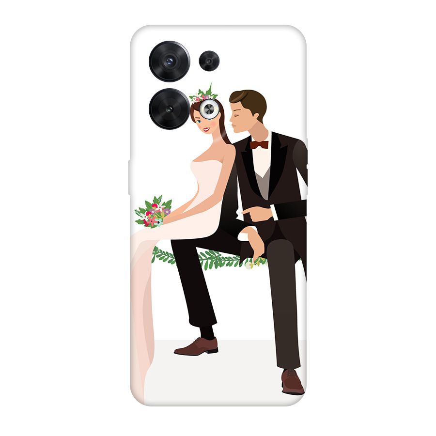 Wedding Couple Original Polycarbonate Back Case for Oppo Reno8 5G
