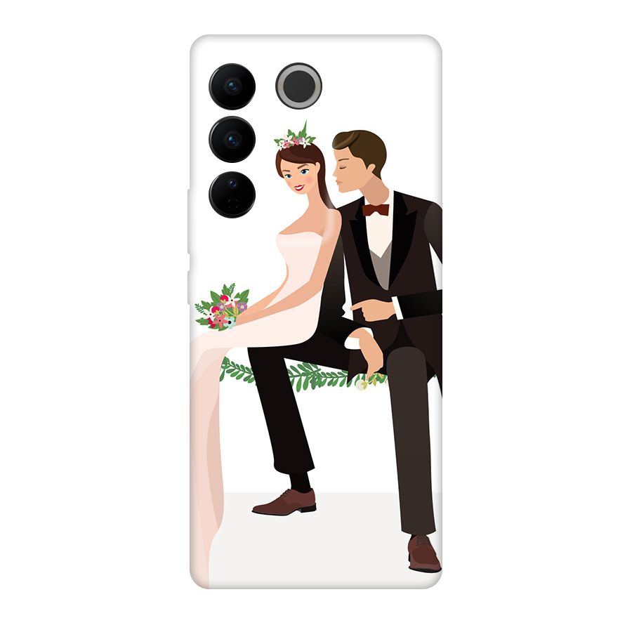 Wedding Couple Original Polycarbonate Back Case for Vivo V27