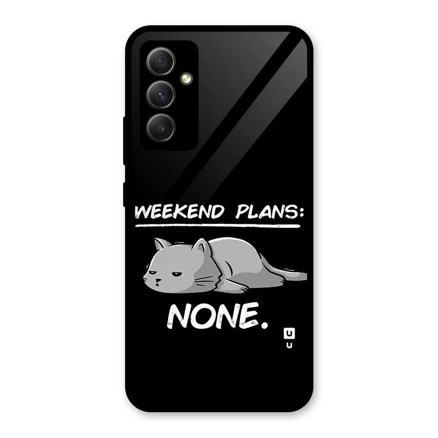 Weekend Plans None Glass Back Case for Galaxy A34