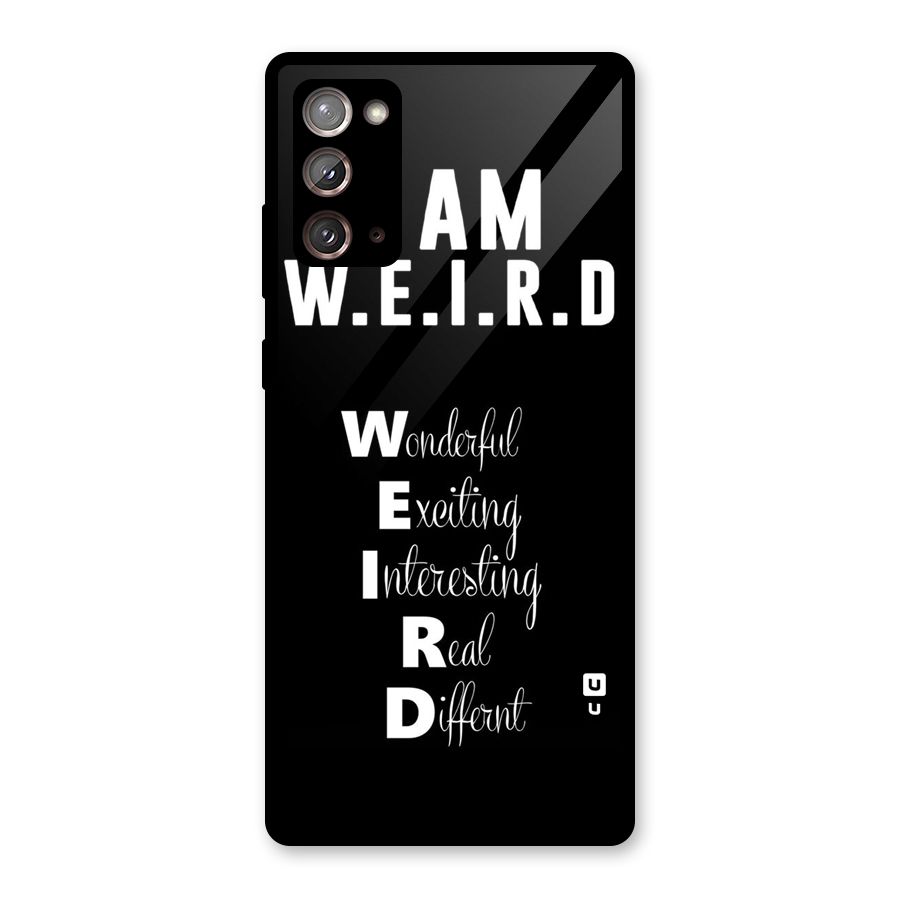 Weird Me Glass Back Case for Galaxy Note 20