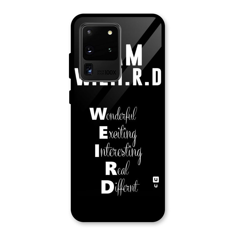 Weird Me Glass Back Case for Galaxy S20 Ultra