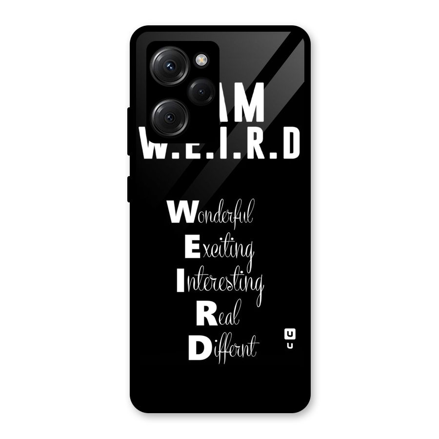 Weird Me Glass Back Case for Poco X5 Pro