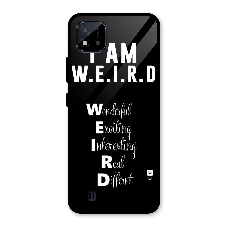 Weird Me Glass Back Case for Realme C11 2021