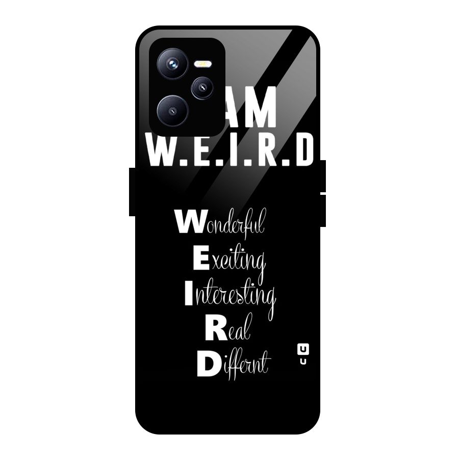 Weird Me Glass Back Case for Realme C35