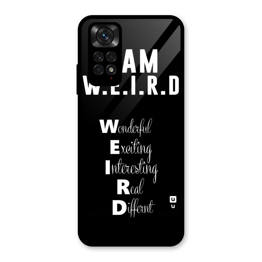 Weird Me Glass Back Case for Redmi Note 11S