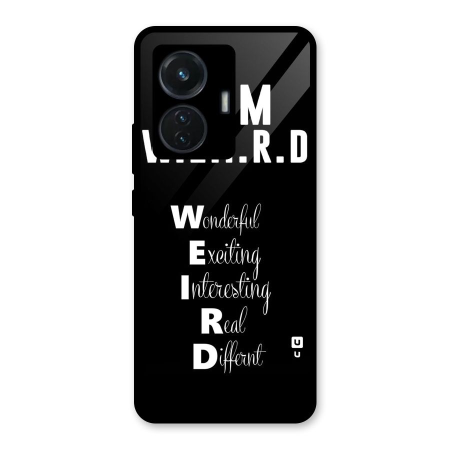 Weird Me Glass Back Case for Vivo T1 44W