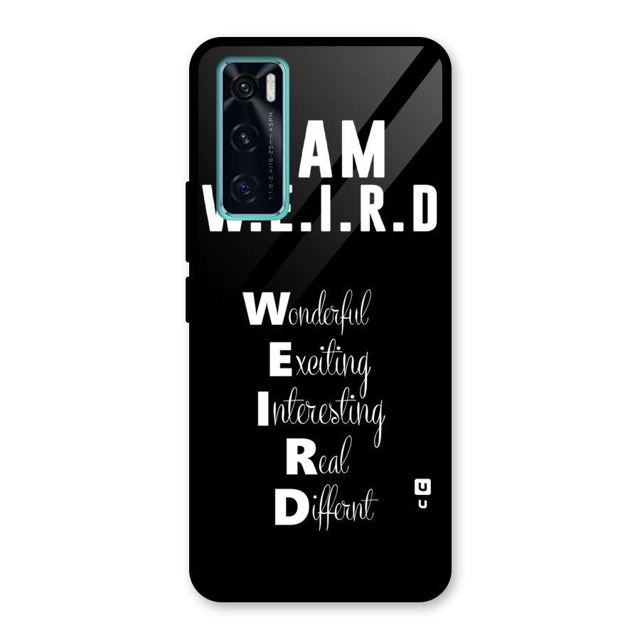 Weird Me Glass Back Case for Vivo V20 SE