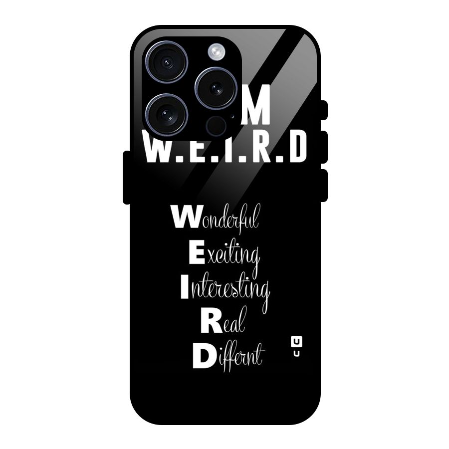 Weird Me Glass Back Case for iPhone 15 Pro