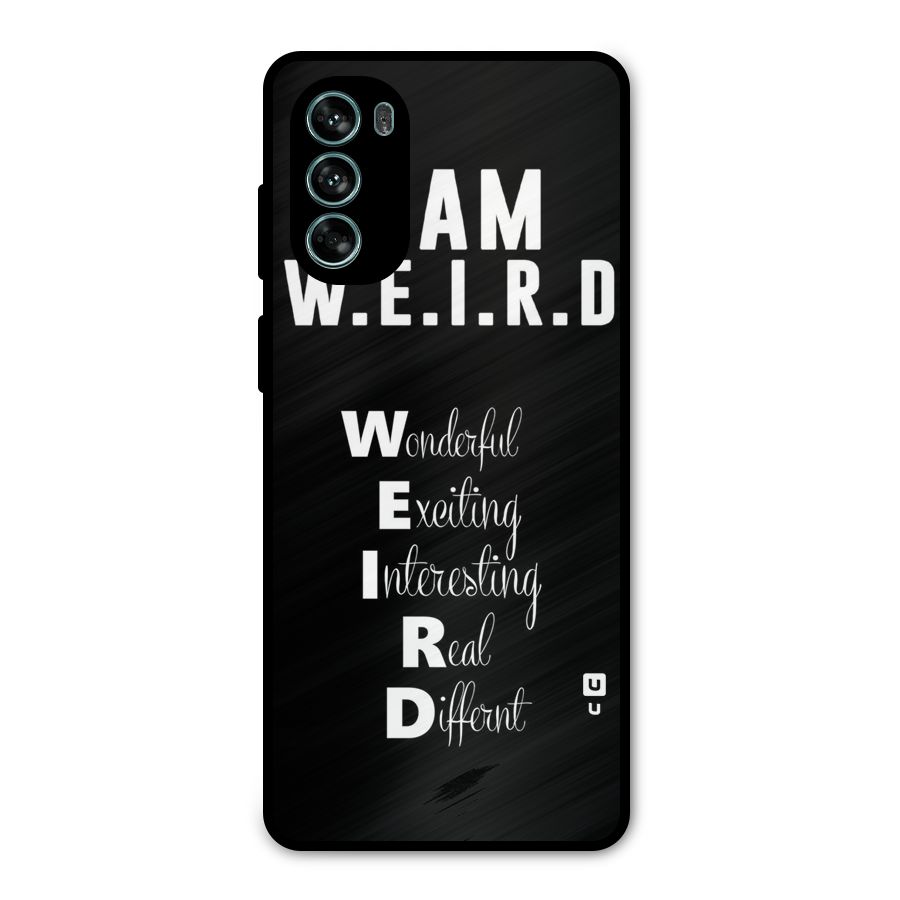Weird Me Metal Back Case for Moto G62