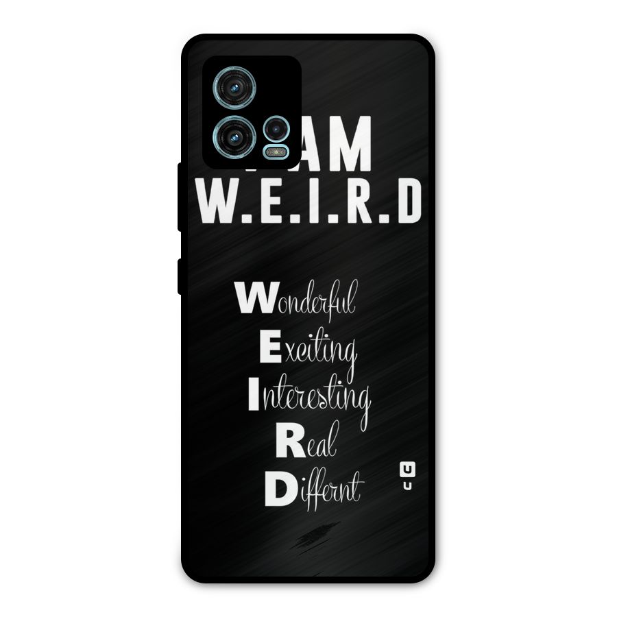 Weird Me Metal Back Case for Moto G72