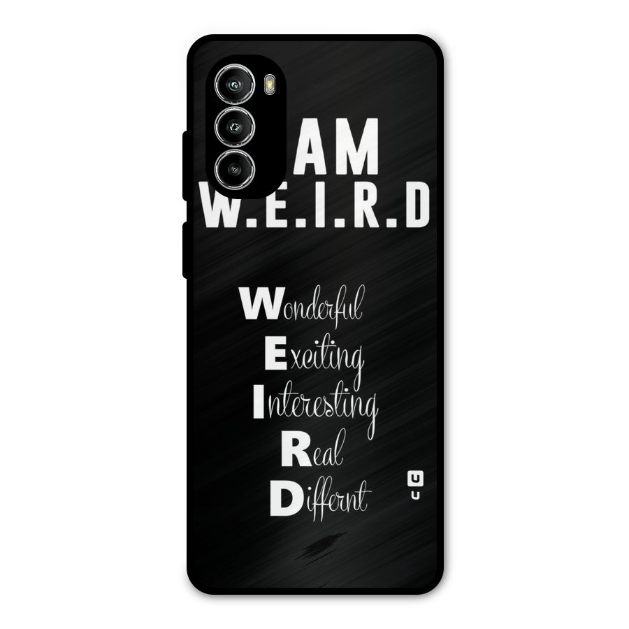 Weird Me Metal Back Case for Moto G82