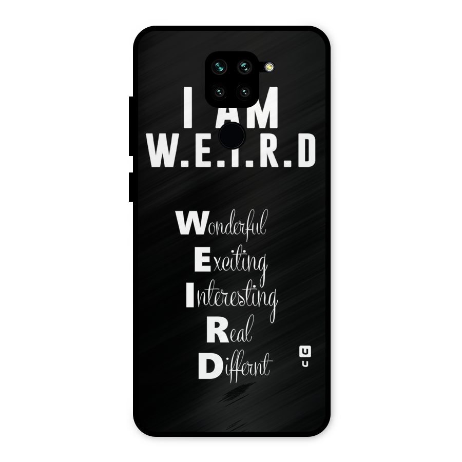 Weird Me Metal Back Case for Redmi Note 9