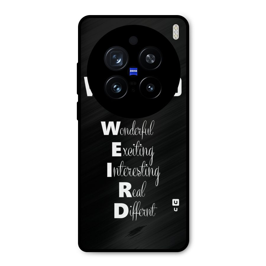 Weird Me Metal Back Case for Vivo X200 Pro