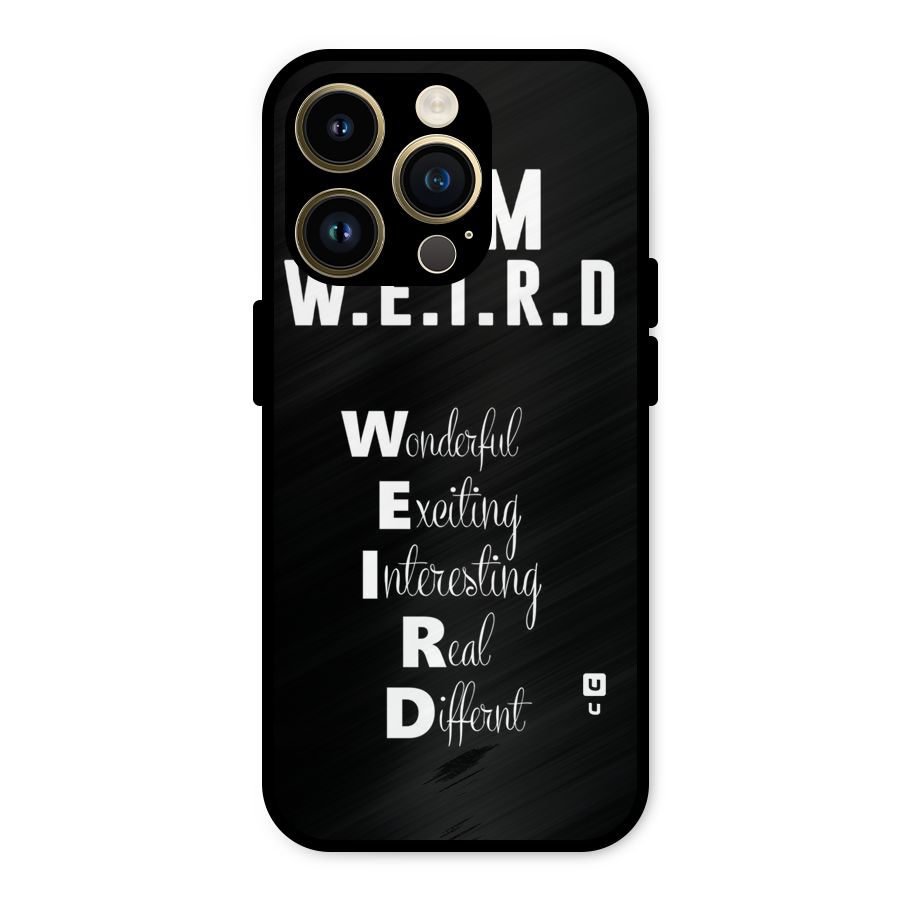Weird Me Metal Back Case for iPhone 14 Pro
