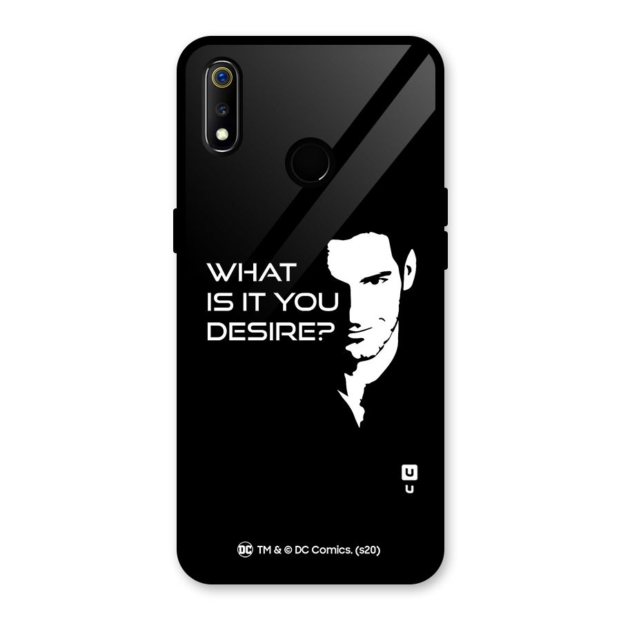 What Do You Desire Glass Back Case for Realme 3i