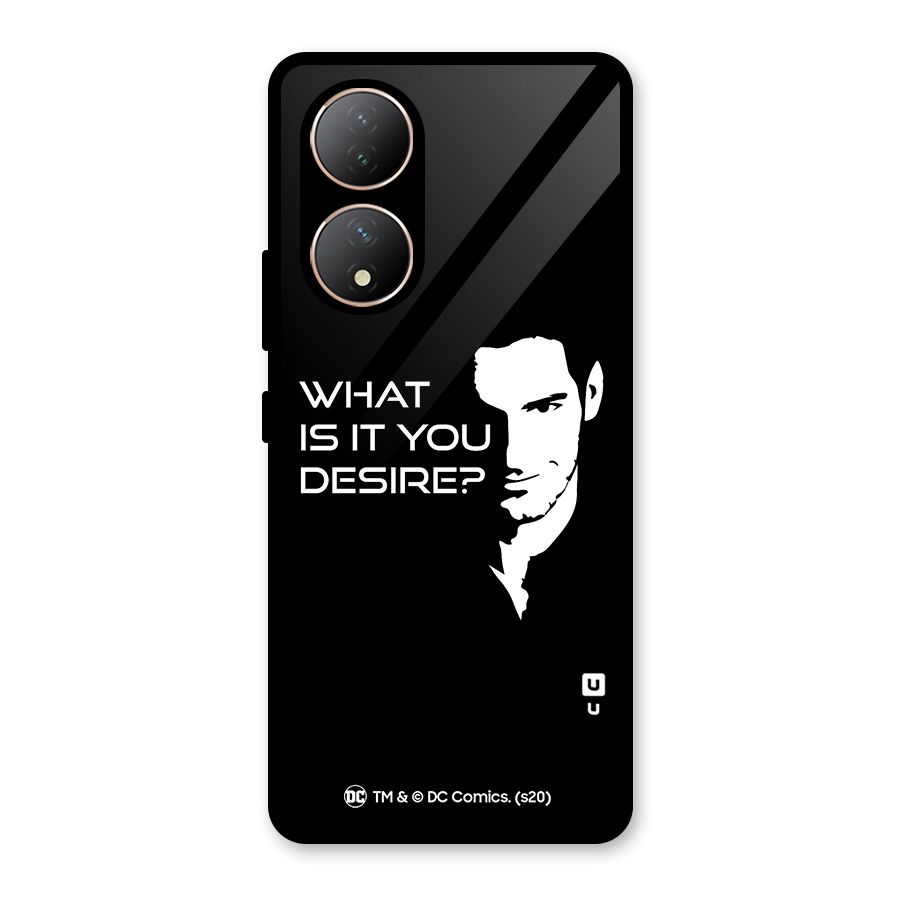 What Do You Desire Glass Back Case for Vivo Y100A