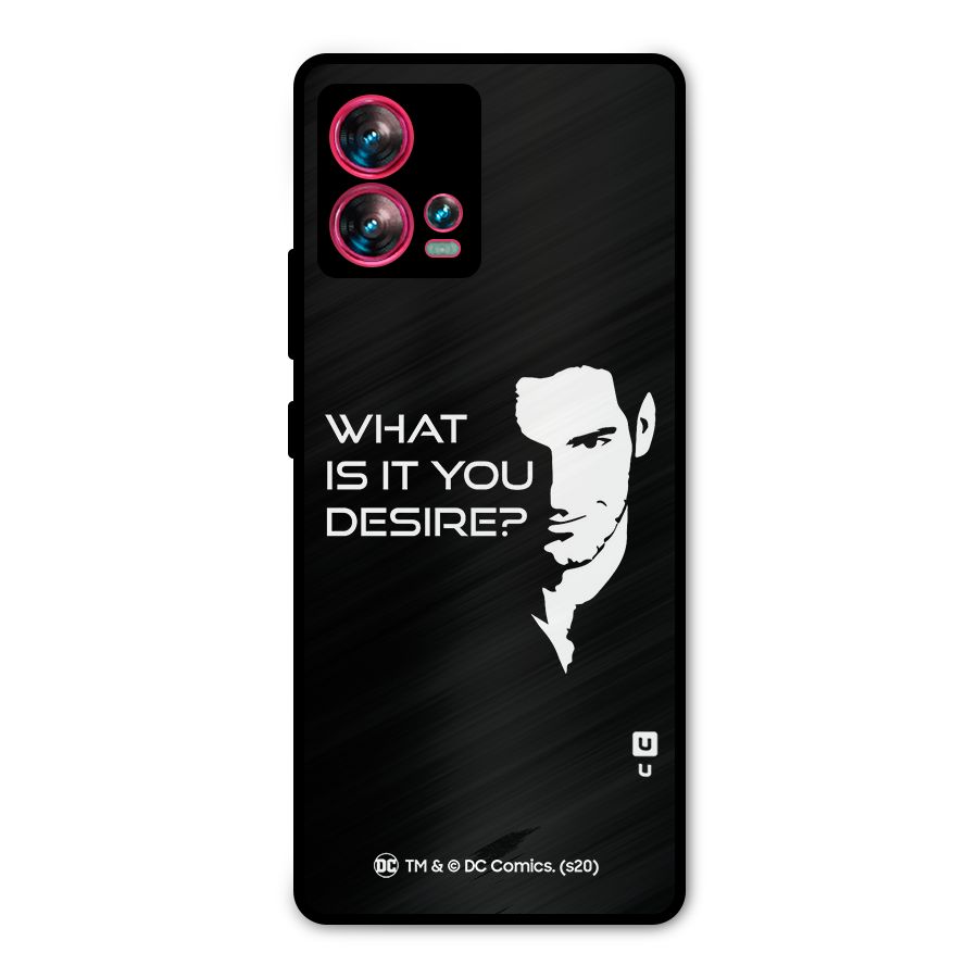 What Do You Desire Metal Back Case for Motorola Edge 30 Fusion