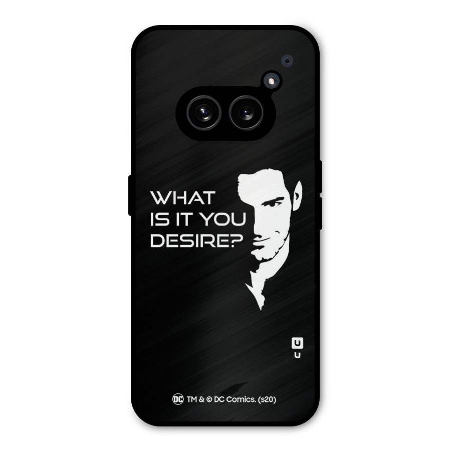 What Do You Desire Metal Back Case for Nothing Phone 2a Plus