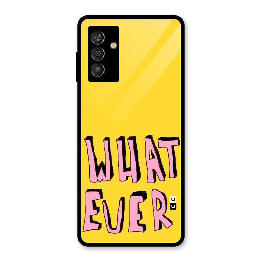 Whatever Yellow Glass Back Case for Galaxy M13