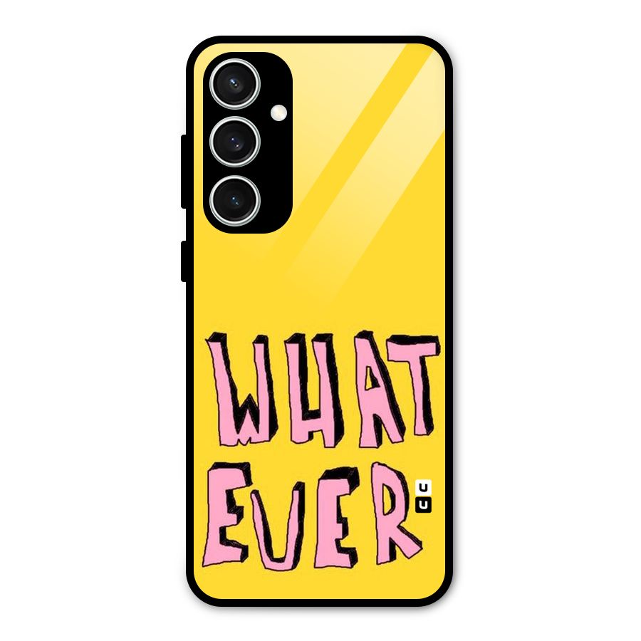 Whatever Yellow Glass Back Case for Galaxy S23 FE