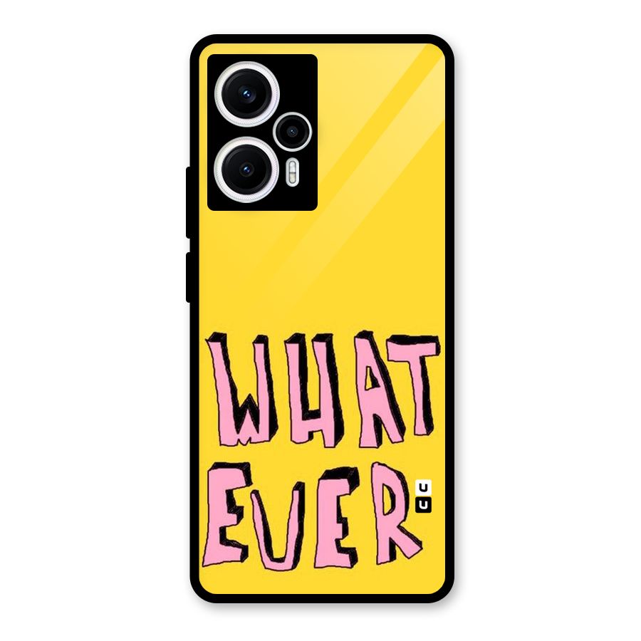 Whatever Yellow Glass Back Case for Poco F5