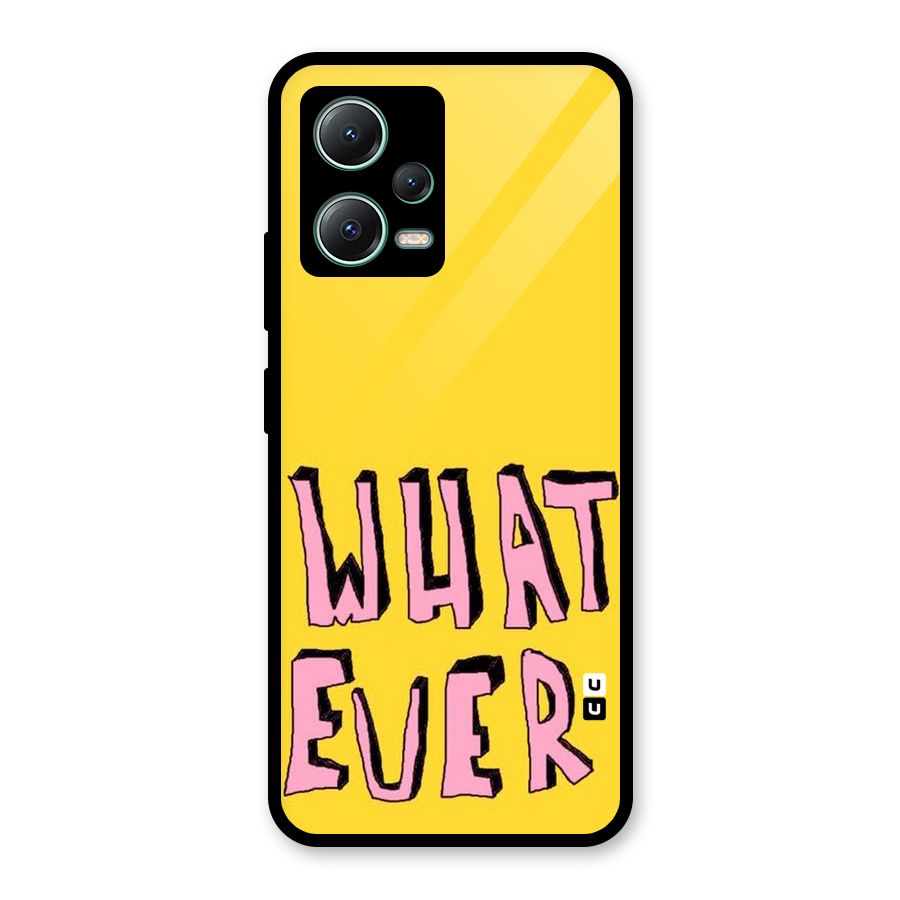 Whatever Yellow Glass Back Case for Poco X5