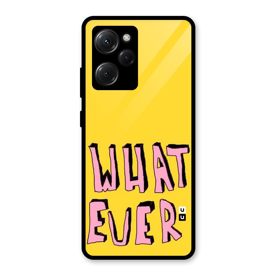 Whatever Yellow Glass Back Case for Poco X5 Pro