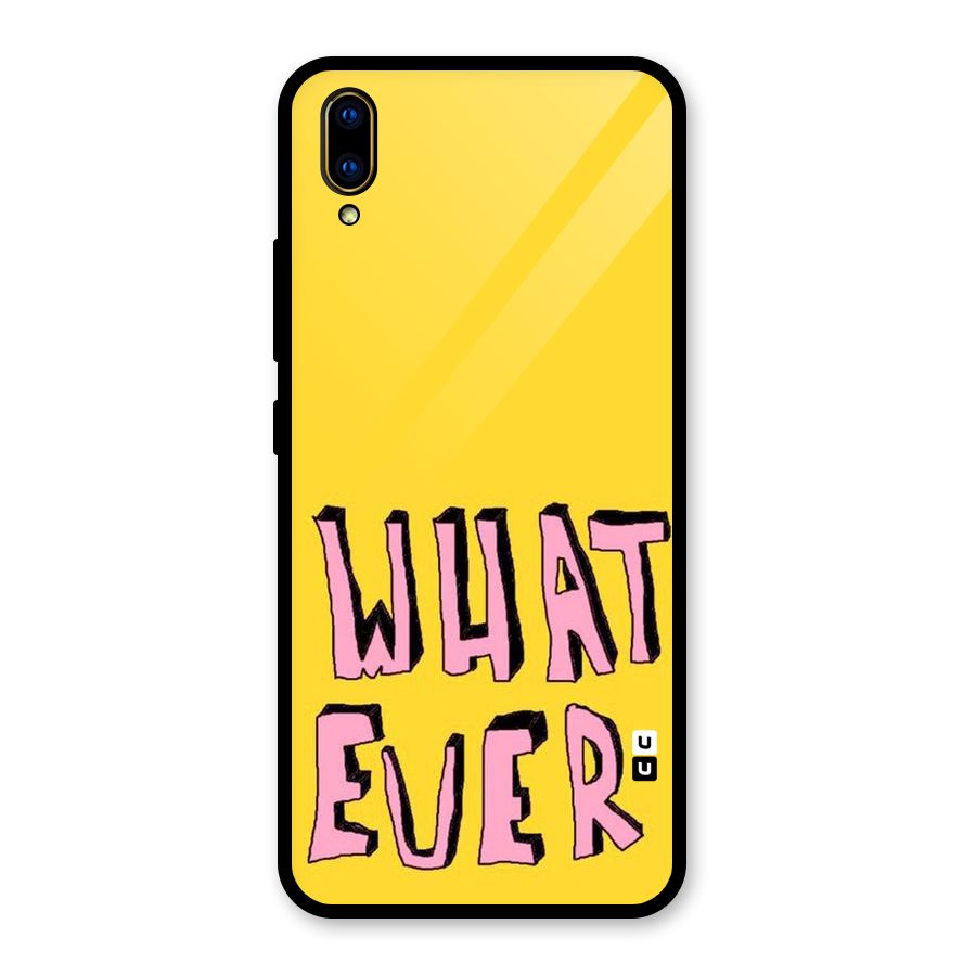 Whatever Yellow Glass Back Case for Vivo V11 Pro
