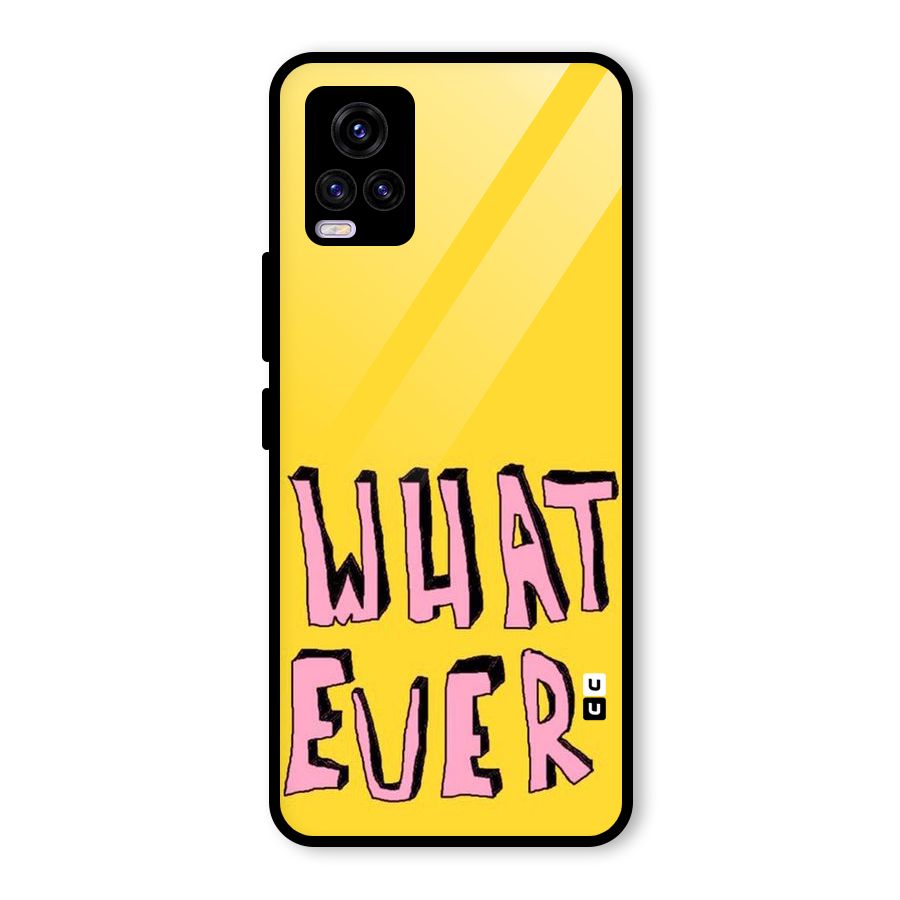 Whatever Yellow Glass Back Case for Vivo V20 2021
