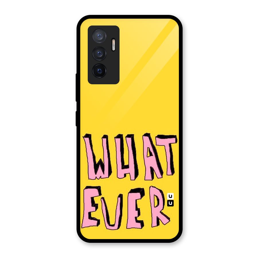Whatever Yellow Glass Back Case for Vivo V23e