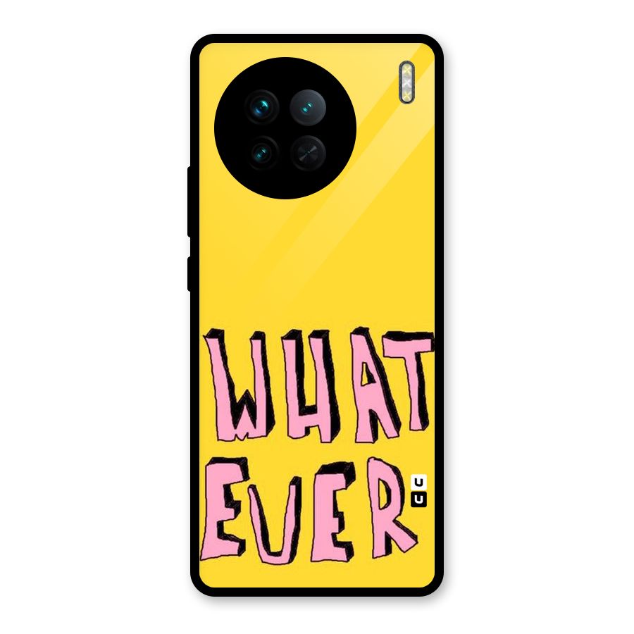 Whatever Yellow Glass Back Case for Vivo X90