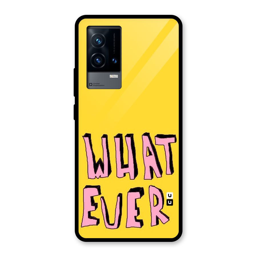 Whatever Yellow Glass Back Case for iQOO 9 5G